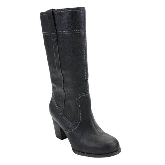 Timberland Earthkeepers Ruston Black Waterproof Pull-On Riding Boots Womens 8 - Picture 1 of 10